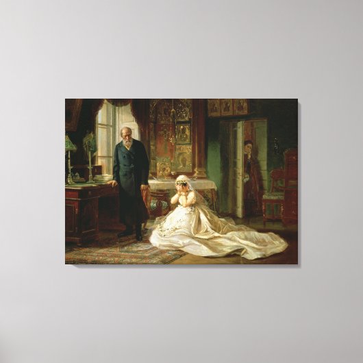 Bij het Altar, 1870 Canvas Afdruk (Voorkant)