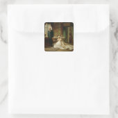 Bij het Altar, 1870 Vierkante Sticker (Tas)