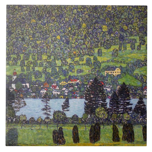 Bij het Attermeer, Gustav Klimt Tegeltje (Voorkant)