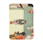 Bij het eten door Norman Rockwell Badmat (Voorkant Verticaal)