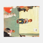 Bij het eten door Norman Rockwell Fleece Deken (Voorkant (Horizontaal))