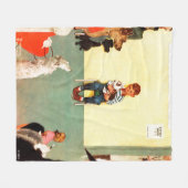 Bij het eten door Norman Rockwell Fleece Deken (Voorkant (Horizontaal))