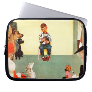 Bij het eten door Norman Rockwell Laptop Sleeve