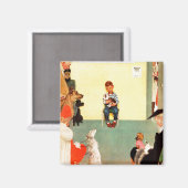 Bij het eten door Norman Rockwell Magneet (Voorkant / Achterkant)