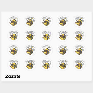Bij het eten van Ramen = BEEMEN Ronde Sticker
