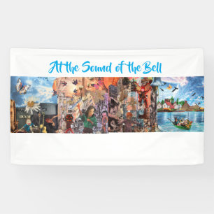 Bij het geluid van de bel spandoek