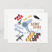 Bij het haarsalon briefkaart (Voorkant / Achterkant)