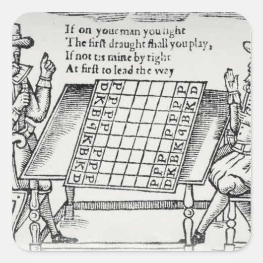 Bij het kaasbestuur vierkante sticker (Voorkant)