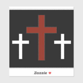 Bij het kruis sticker