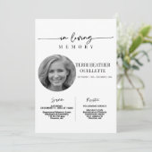 Bij het liefhebben van de Funeral Memorial Service Kaart (Staand voorkant)