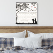 Bij het liefhebben van geheugen/echtgenoot canvas afdruk (Insitu (Slaapkamer))