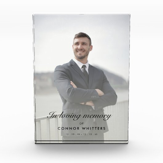 Bij het liefhebben van geheugenherdenking fotoblokken (Voorkant)