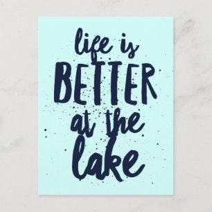 Bij het meer briefkaart