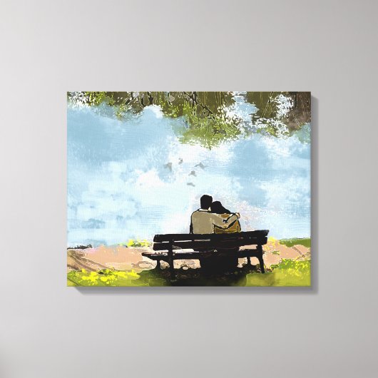 Bij het meer canvas afdruk (Voorkant)
