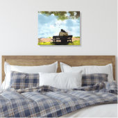 Bij het meer canvas afdruk (Insitu (Slaapkamer))