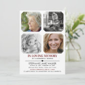 Bij het opslaan van geheugen | 4 Foto Collage Fune Kaart (Staand voorkant)