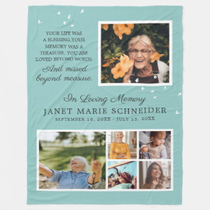 Bij het opslaan van geheugen   6 Foto Collage Quot Fleece Deken