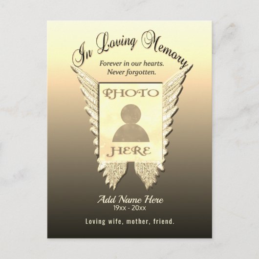 Bij het opslaan van geheugen briefkaart (Voorkant)