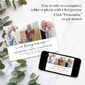 Bij het opslaan van geheugen | Drie foto's Vreemd Bedankkaart