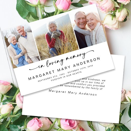 Bij het opslaan van geheugen | Drie foto's Vreemd Bedankkaart