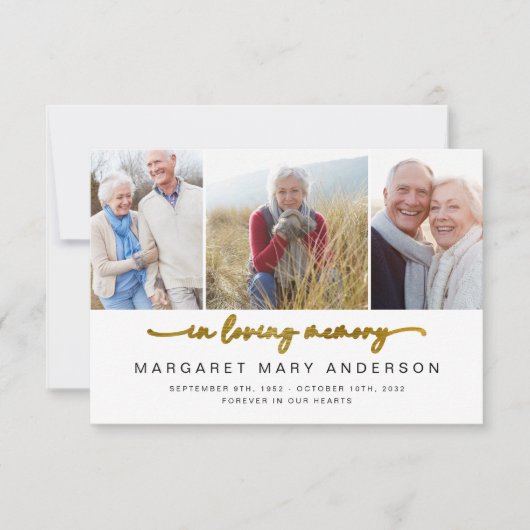 Bij het opslaan van geheugen | Drie foto's Vreemd Bedankkaart (Voorkant)