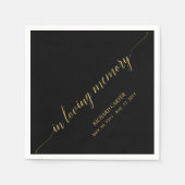 Bij het opslaan van geheugen | Elegant Gold Script Servet (Voorkant)