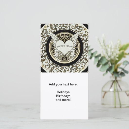 Bij het opslaan van geheugen feestdagenkaart (Staand voorkant)