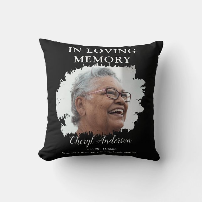 Bij het opslaan van geheugen | Foto Memorial Kussen (Voorkant)