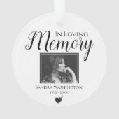 Bij het opslaan van geheugen | Foto Memorial Ornament (achterkant)