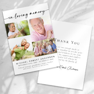 Bij het opslaan van geheugen   Vier fotocollage-be Bedankkaart