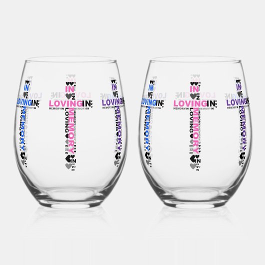 Bij het opslaan van geheugen wijnglas zonder voet (Achterkant)