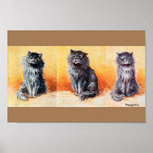 Bij het Show Cat, Louis Wain Poster