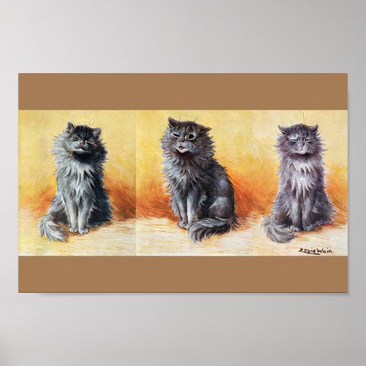 Bij het Show Cat, Louis Wain Poster (Voorkant)