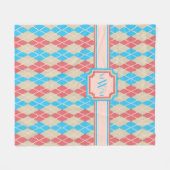 Bij het strand Argyle Fleece Deken (Voorkant (Horizontaal))