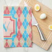 Bij het strand Argyle keukenhanddoek (Quarter Fold)