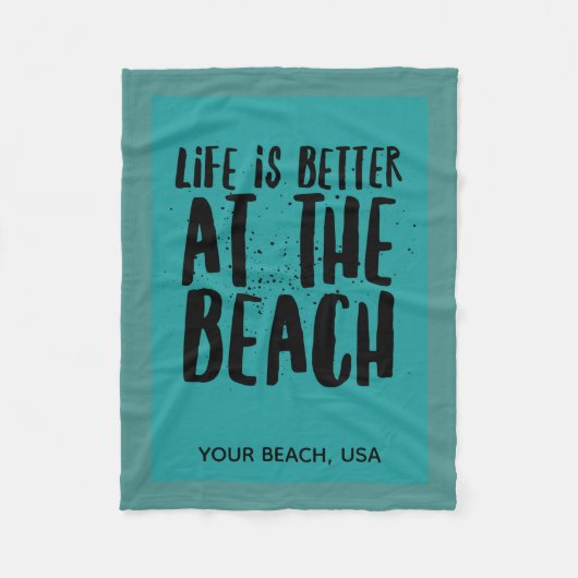 Bij het strand fleece deken (Voorkant)