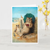 Bij het strand, Louis Wain Kaart (Gele Bloem)