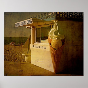 Bij het strand poster