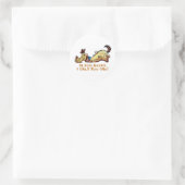 Bij honden ronde sticker (Tas)