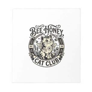Bij Honey Kat Grappige Kat Grafisch - Bij Honey Ka Notitieblok
