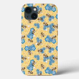 Bij honingraat bloemen iPhone / iPad hoes