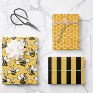 Bij Honingraat Inpakpapier Set van 3 Vel