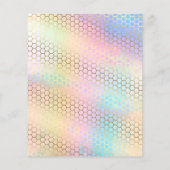 bij-honingraat op munt achtergrond flyer (Achterkant)