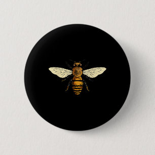 Bij Imker I Bijen Milieubescherming Bij  Ronde Button 5,7 Cm