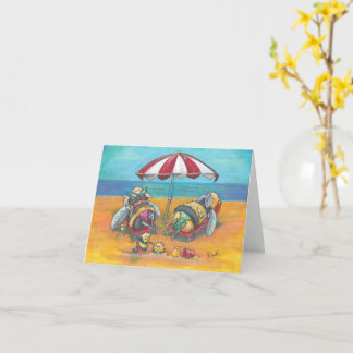 Bij is op vakantie lege wenskaart kaart