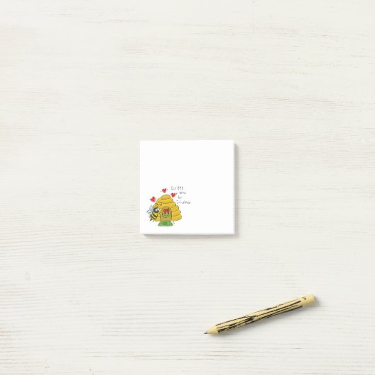 Bij Kerst Cartoon Post-it® Notes (Op bureau)