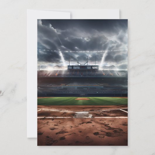 Bij Mannen Ball Wood Game Team Honkbal 1e verjaard Kaart (Achterkant)