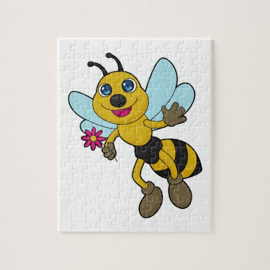 Bij met Bloem Legpuzzel (Verticaal)