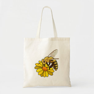 Bij met bloesem tote bag