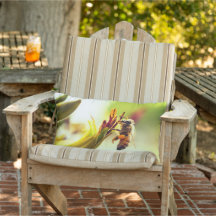 Bij met Stuifmeel Bloem Kussen Buiten